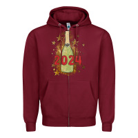 Burgundy sparkly champagne Zipper Hoodie - MaliasSmallBusiness