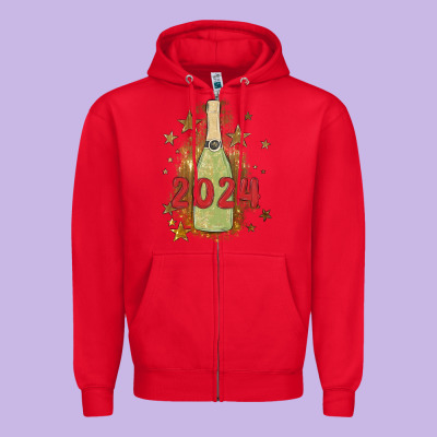 Sparkly Champagne Zipper Hoodie Designed By Maliassmallbusiness