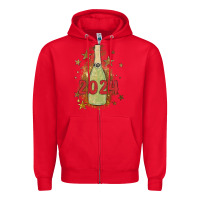 Red sparkly champagne Zipper Hoodie - MaliasSmallBusiness