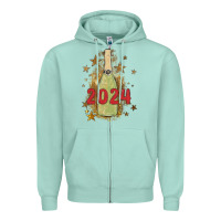 Seafoam sparkly champagne Zipper Hoodie - MaliasSmallBusiness