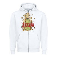 White sparkly champagne Zipper Hoodie - MaliasSmallBusiness