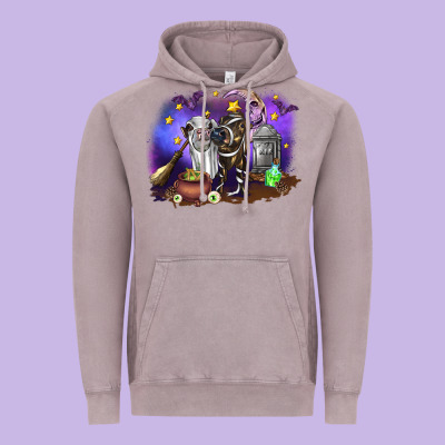 Cow Halloween Vintage Hoodie Designed By Ranaportraitstore