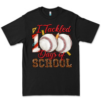Black i tackled 100days of school baseball Premium Tee - texasbilliewilder