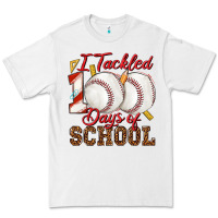 White i tackled 100days of school baseball Premium Tee - texasbilliewilder