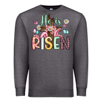 Charcoal Heather he is risen Premium Sweatshirt - Artiststas