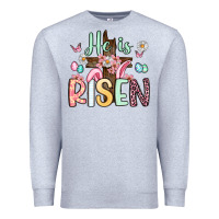 Heather Grey he is risen Premium Sweatshirt - Artiststas