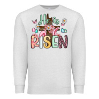 Oatmeal Heather he is risen Premium Sweatshirt - Artiststas