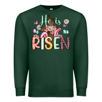 Sports Green he is risen Premium Sweatshirt - Artiststas
