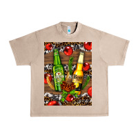 French Oak beer bottles with wheat and barley Urban Heavy Tee - AdoDesignShop