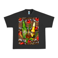 Pigment Black beer bottles with wheat and barley Urban Heavy Tee - AdoDesignShop
