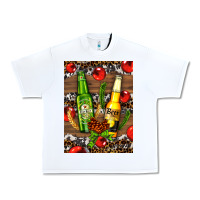 White beer bottles with wheat and barley Urban Heavy Tee - AdoDesignShop