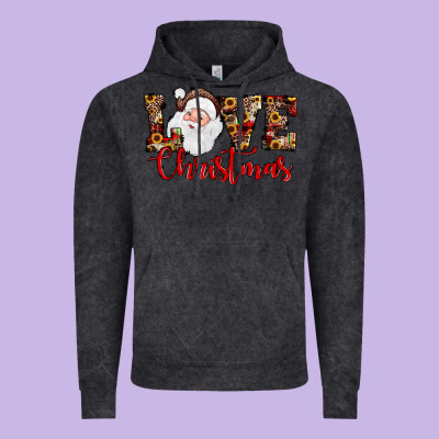 Love Christmas Santa Vintage Hoodie Designed By Jahusdesignshop