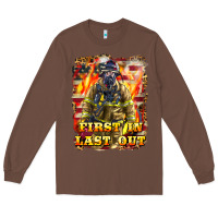 Chestnut First In last Out Firefighter Long Sleeve Tee - LillyAllenDesigns