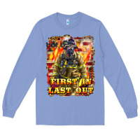 Colony Blue First In last Out Firefighter Long Sleeve Tee - LillyAllenDesigns