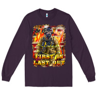 Plum First In last Out Firefighter Long Sleeve Tee - LillyAllenDesigns