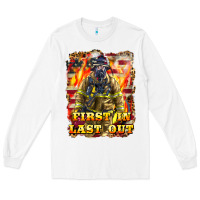 White First In last Out Firefighter Long Sleeve Tee - LillyAllenDesigns