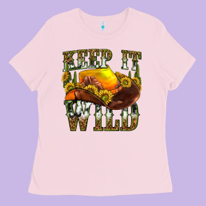 Keep It Wild Western Ladies Tee Designed By Texasbilliewilder