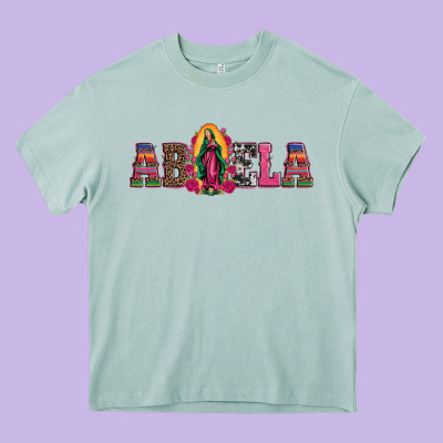 Abuela Our Lady Of Guadalupe Heavy Core Tee Designed By Artiststas