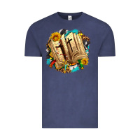Vintage Denim cross with bible and sunflowers Vintage Tee - AdoDesignShop