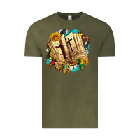 Vintage Olive cross with bible and sunflowers Vintage Tee - AdoDesignShop