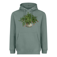 Sage Dwarf Pomegranate Tree Illustrations Heavyweight Hoodie - LillyAllenDesigns