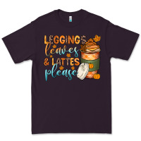Plum leggins leaves and lattes Premium Tee - Zillion Design Studio