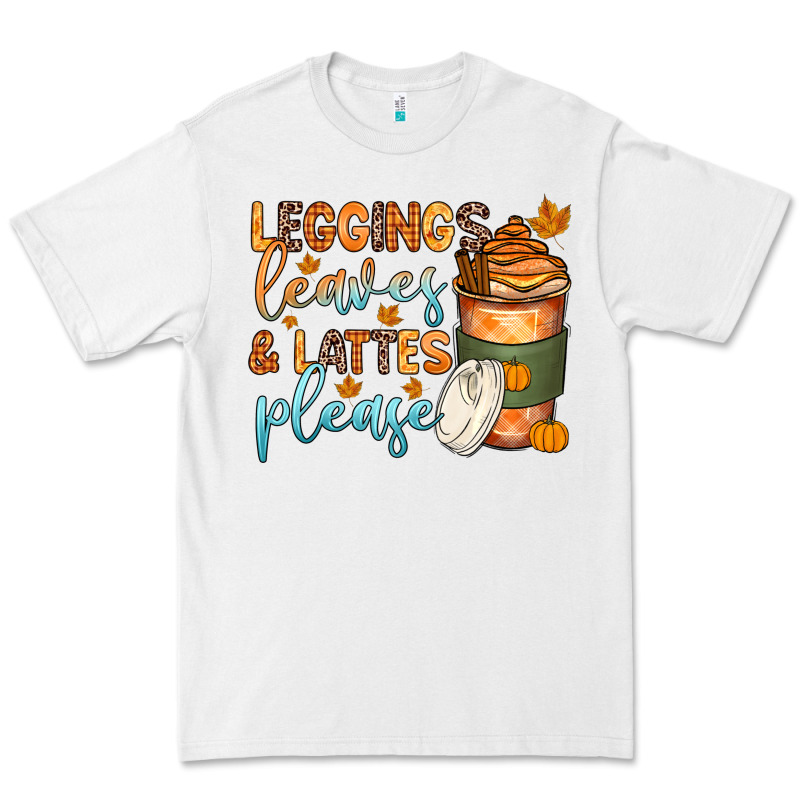 Leggins Leaves And Lattes Premium Tee by Zillion Design Studio | Teevron