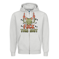 Dove Grey fuck this shit Zipper Hoodie - MaliasSmallBusiness