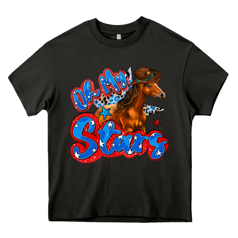 Oh My Stars Horse Heavy Core Tee by Zillion Design Studio | Teevron