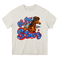 Cream oh my stars horse Heavy Core Tee - Zillion Design Studio