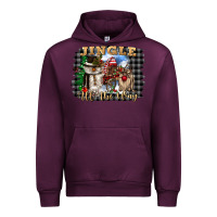 Mauve Wine jingle all the way Urban Hoodie - CowGirlArtShop