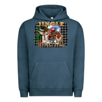 Pigment Midnight Navy jingle all the way Urban Hoodie - CowGirlArtShop