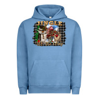 Pigment Pebble Blue jingle all the way Urban Hoodie - CowGirlArtShop