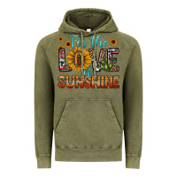 Vintage Olive for the love of sunshine sunflower our lady of guadalupe Vintage Hoodie - JahusDesignShop