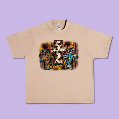 Cross Background Urban Heavy Tee Designed By Jahusdesignshop