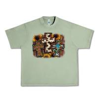 Oil Green cross background Urban Heavy Tee - JahusDesignShop