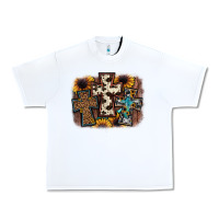 White cross background Urban Heavy Tee - JahusDesignShop