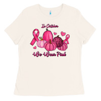 Bone In October We Wear Pink Pumpkins Ladies Tee - RanaPortraitStore