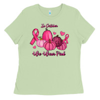 Matcha In October We Wear Pink Pumpkins Ladies Tee - RanaPortraitStore