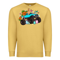 Antique Gold monster truck easter Premium Sweatshirt - Artiststas
