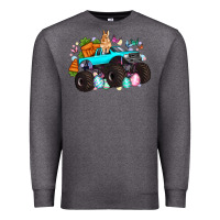 Charcoal Heather monster truck easter Premium Sweatshirt - Artiststas