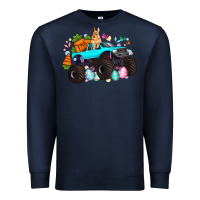 Navy monster truck easter Premium Sweatshirt - Artiststas
