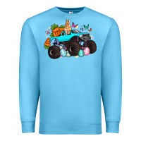 Ocean Blue monster truck easter Premium Sweatshirt - Artiststas