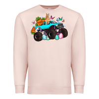 Pale Pink monster truck easter Premium Sweatshirt - Artiststas