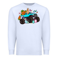 White monster truck easter Premium Sweatshirt - Artiststas