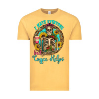 Vintage Mustard i hate everyone but coffee helps western skeleton coffee sunflowers Vintage Tee - Artiststas