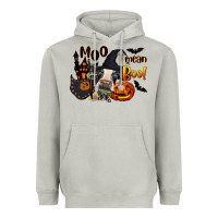 Moon Dust Moo I Mean Boo Holstein Cow Heavyweight Hoodie - LillyAllenDesigns