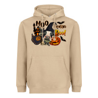 Mushroom Moo I Mean Boo Holstein Cow Heavyweight Hoodie - LillyAllenDesigns