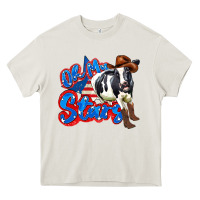 Cream oh my stars cow Heavy Core Tee - Zillion Design Studio