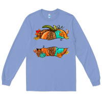 Colony Blue custom pumpkin name Long Sleeve Tee - NancyCooperArtShop
